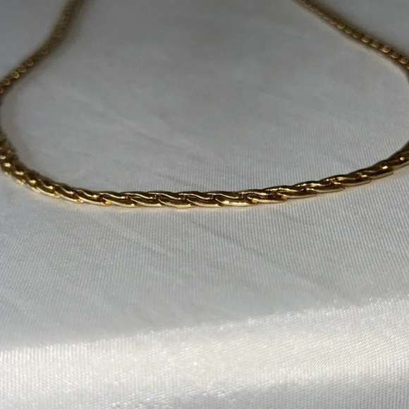Vintage Gold Herringbone Chain Thicker .25” Width Necklace 21” Heavyweight - Picture 13 of 13